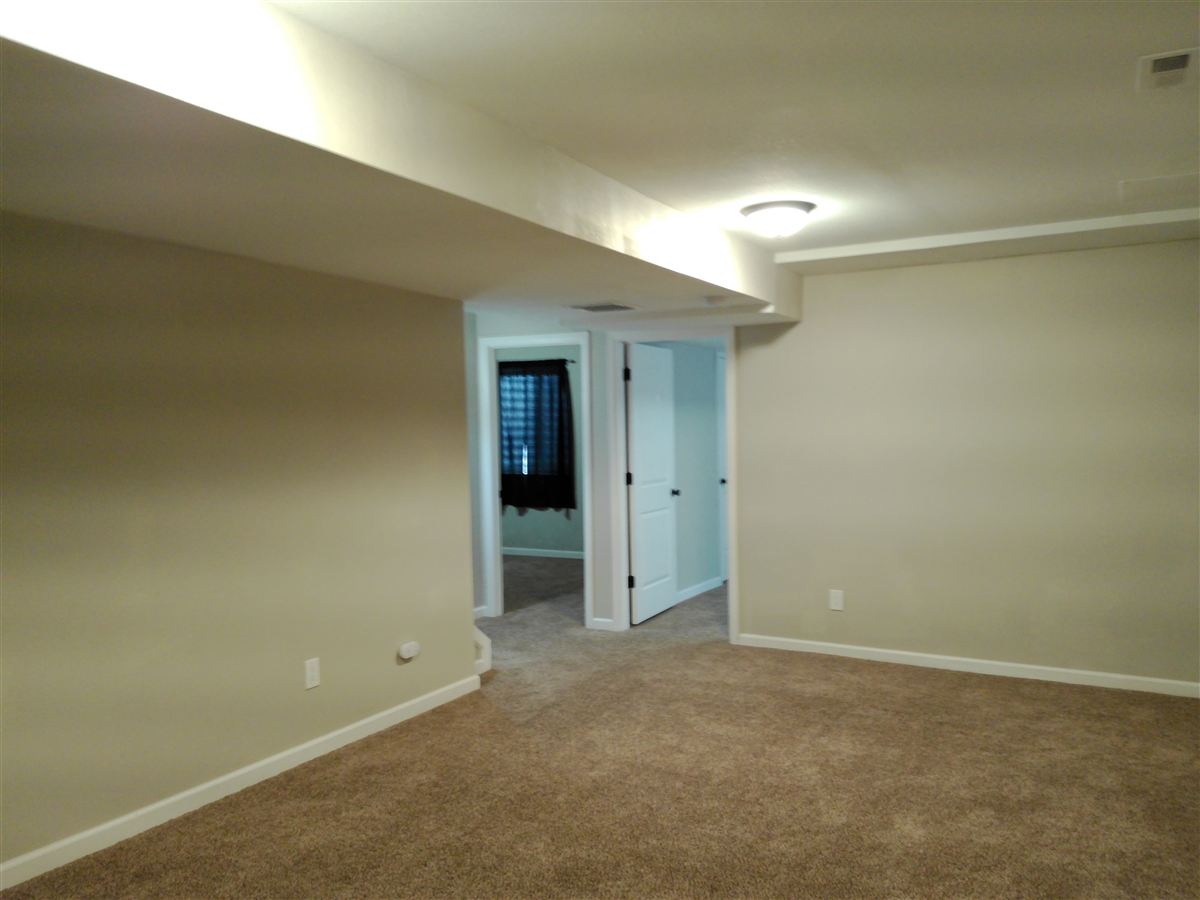 Lower-level family room and alcove